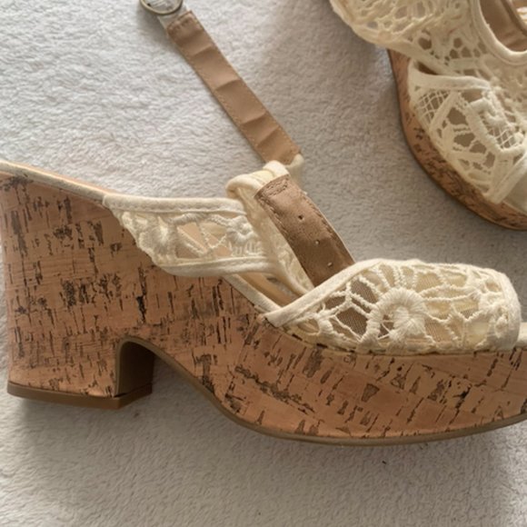 White Wedge Heels - Picture 2 of 2